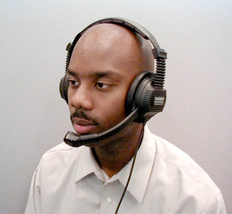 picture of man with headphones on
